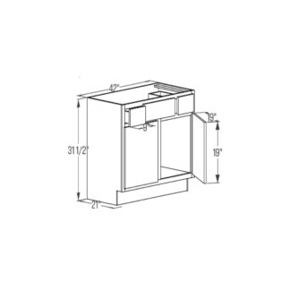 Vanity Combination Cabinet - Double Door 21''