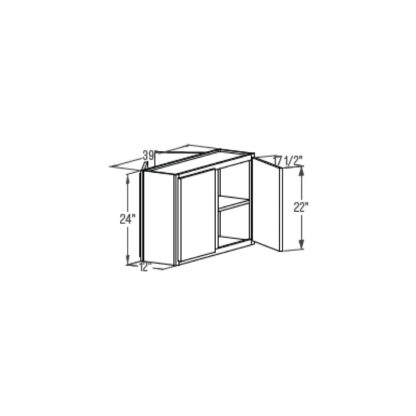 Wall Cabinet - Peninsula Double Door 12''
