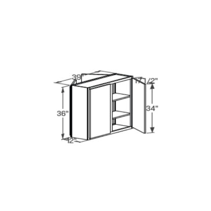 Wall Cabinet - Peninsula Double Door 12''