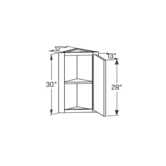 Diagonal End Wall Cabinet - Single Door 12''