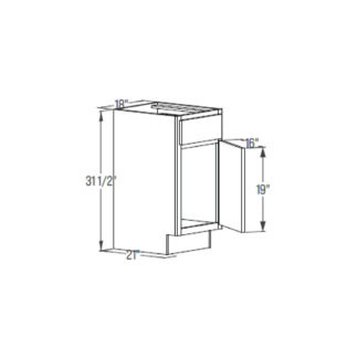 Vanity Base Cabinet - Single Door 21''